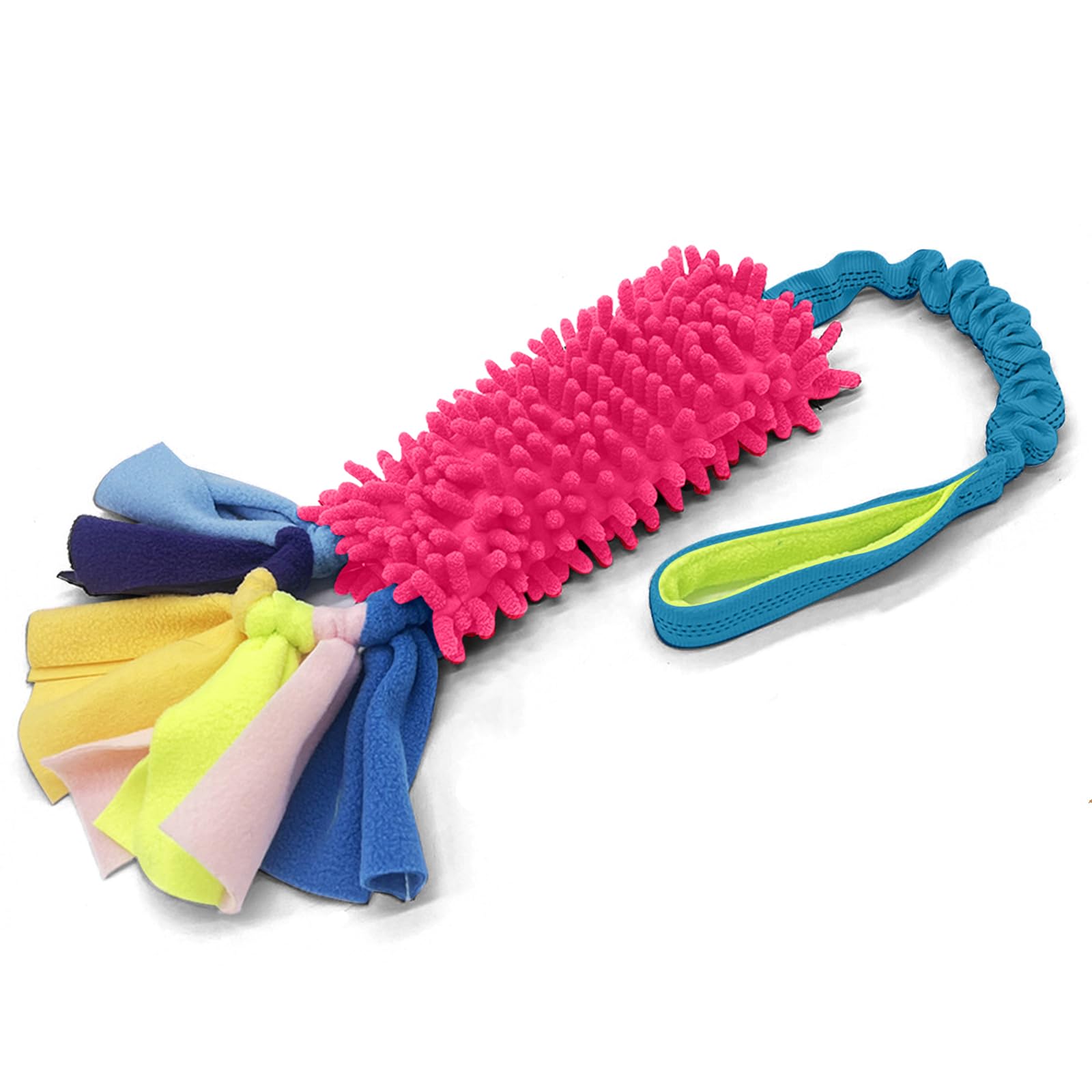 Aovanta Dog Tug Toy, Squeaky Elastic Rope Toy, Interactive Play Training Rope, Puppy Training Pull Toy for Exercise, Interactive Play Games (Pink)