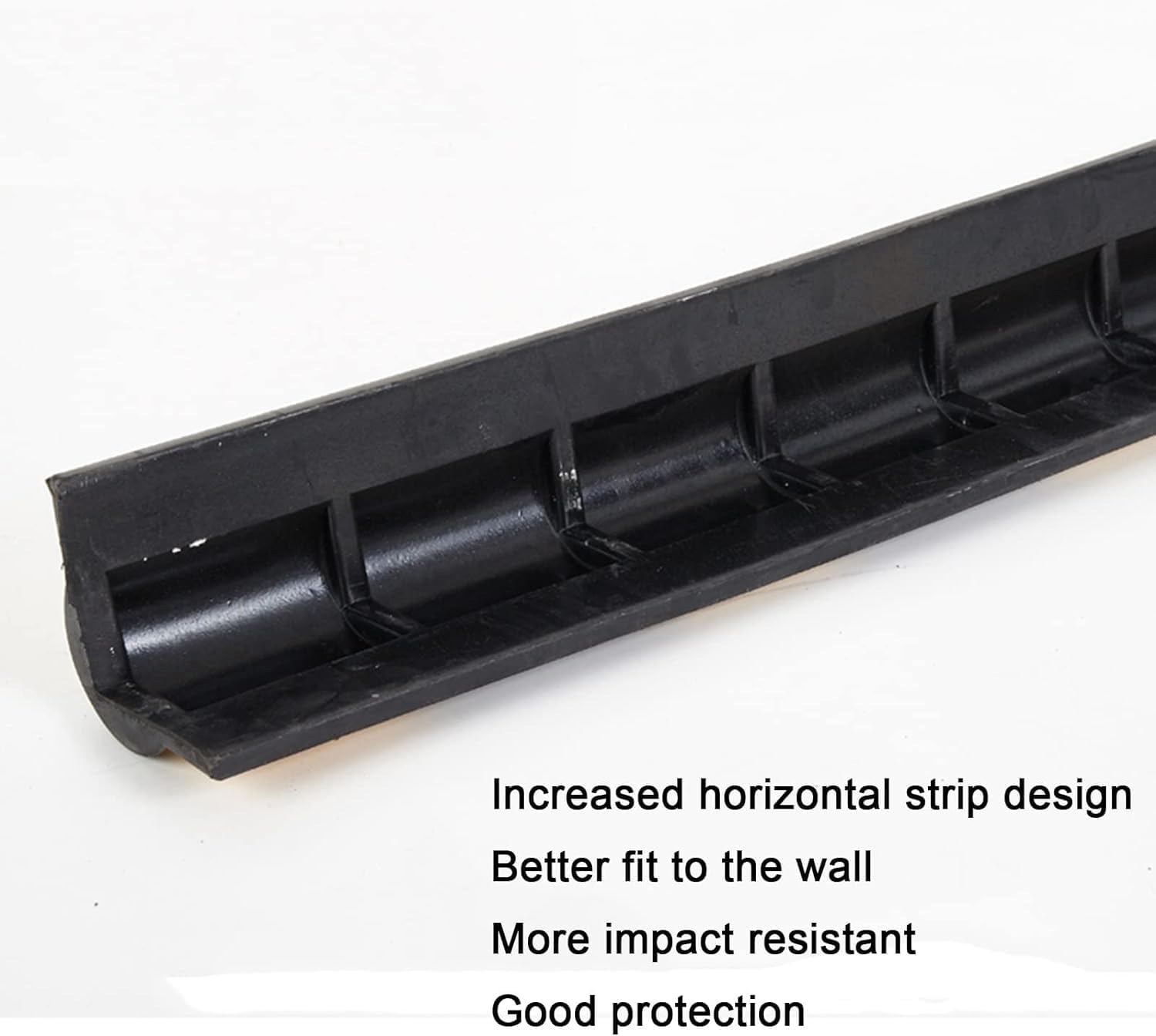 Garage Wall Protector,Wall Corner Protector, Curved Parking Rubber Bollards with Reflective Strips, Workshop Garage Corner Guards,Yellow,1pcs,80cm