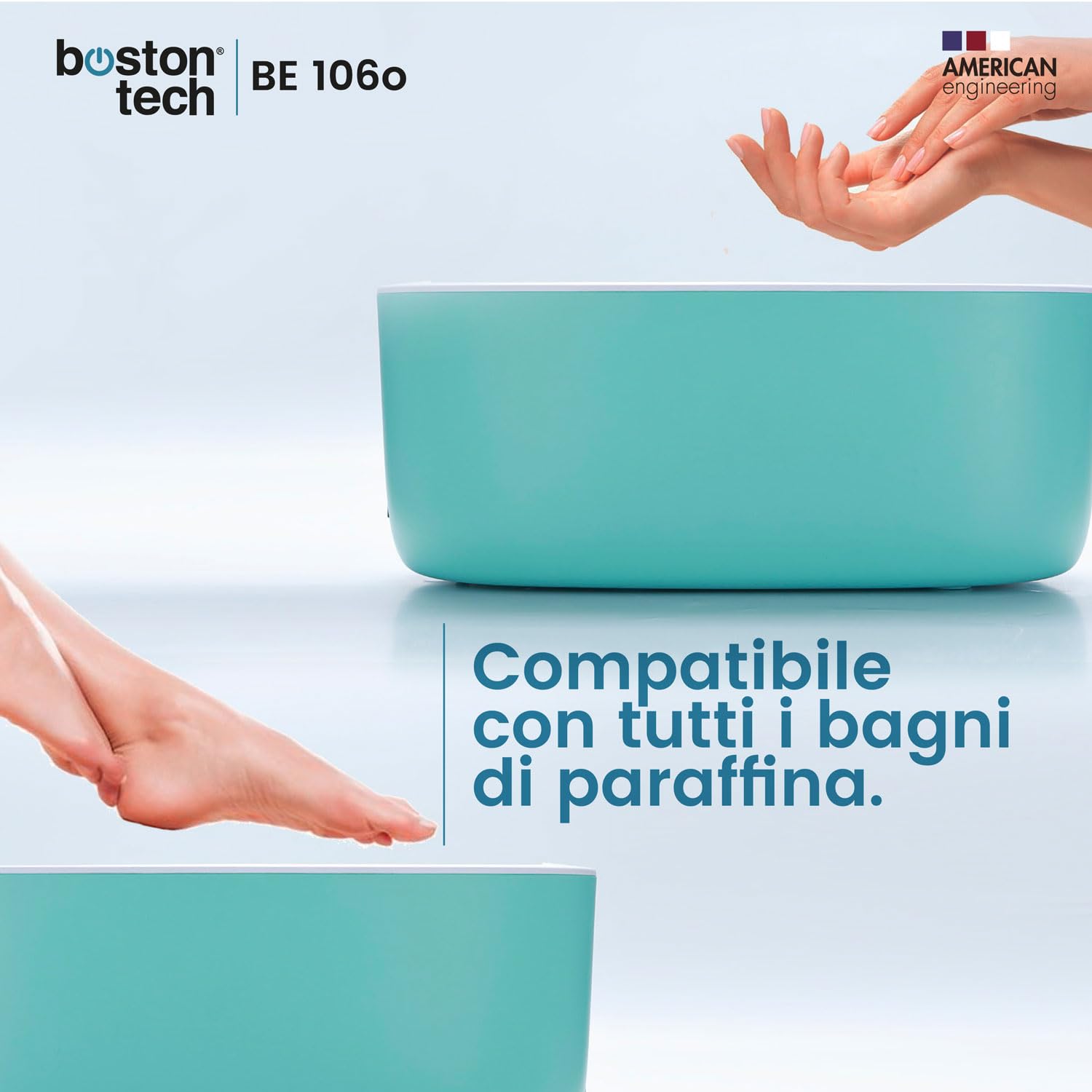 Cera di paraffina per mani e piedi Boston Tech|Riabilitazione antiossidante+ Trattamento di artritei+ Idrata+ Nutre+ Estetica|Ideale per qualsiasi bagno di paraffina|6 blocchi da 450g (Arancia)