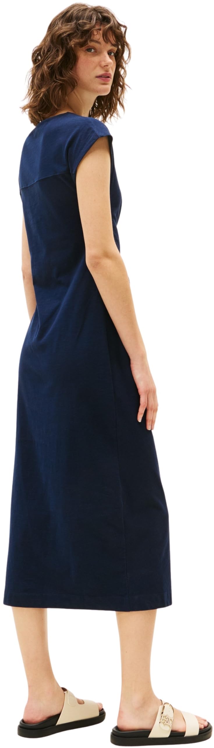 Tommy Hilfiger KNOT BOAT-NK MIDI SUKIENKA SS WW0WW45159 Kobiety Knot Boat-nk Midi Dress Ss Ww0ww45159