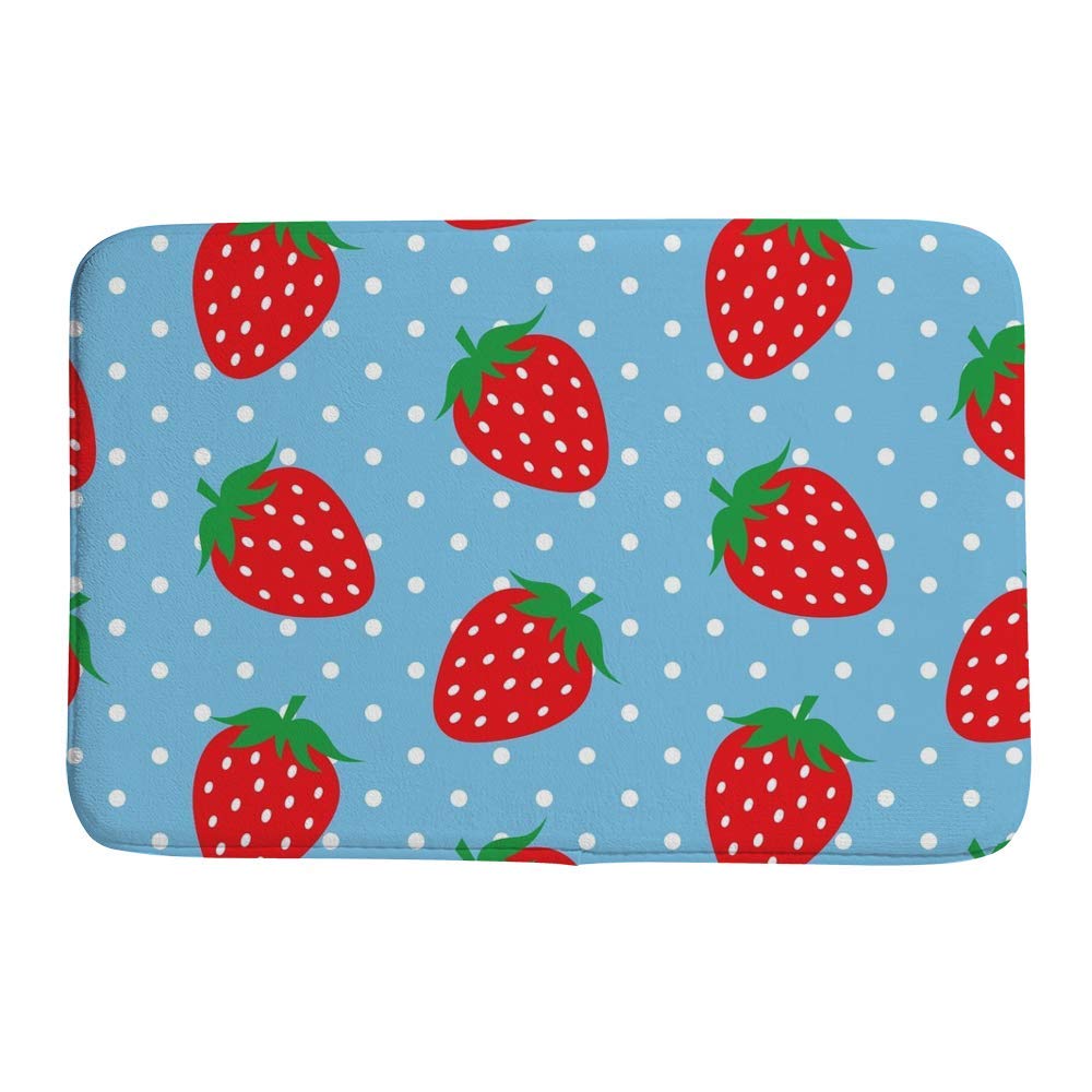 Tapis de bain lavable en machine en velours de corail mémoire de forme bleu rouge
