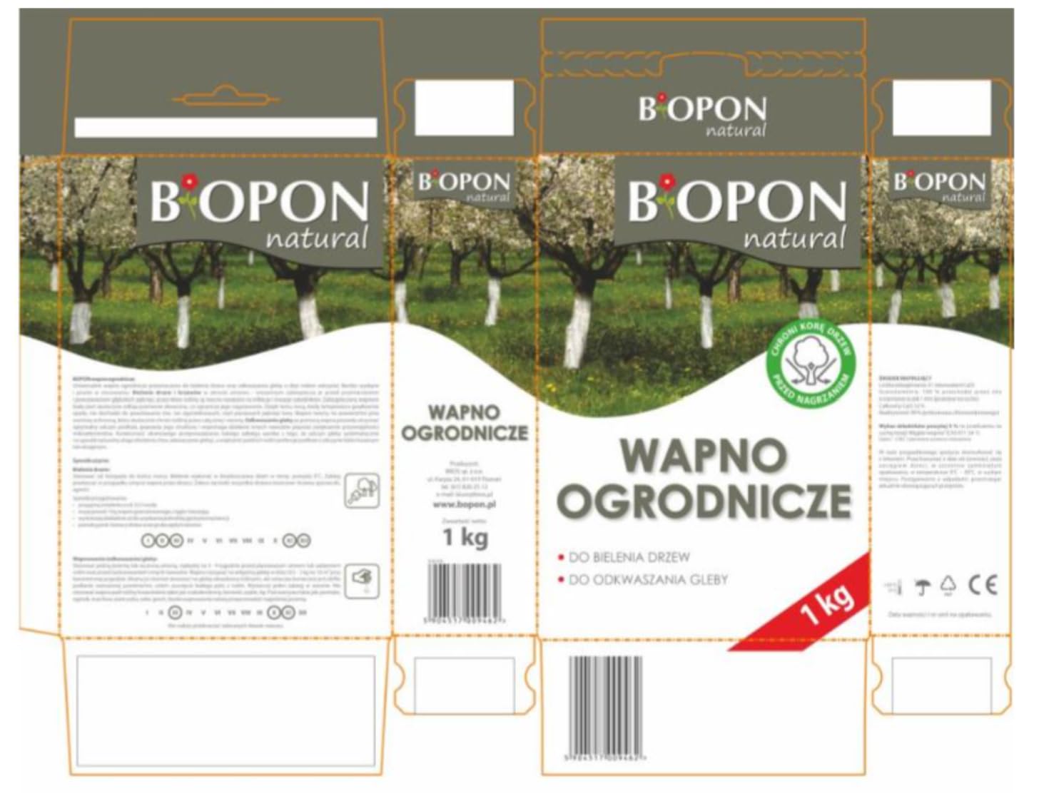 BOPON Wapno ogrodnicze do bielenia i odkwaszania gleby 3 kg