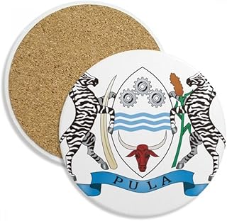 Botswana National Emblem Country Coaster Cup Mug Tabletop Protection Absorbent Stone