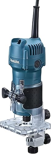 Makita 3709 1/4" Base Fija Laminate Trimmer Teal