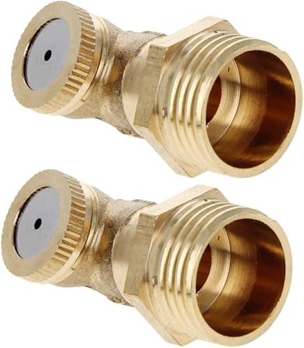 MroMax Boquilla de pulverización de nebulización, 14BSPF latón 1 agujero rociadores de jardín conector de riego montaje 2 piezas