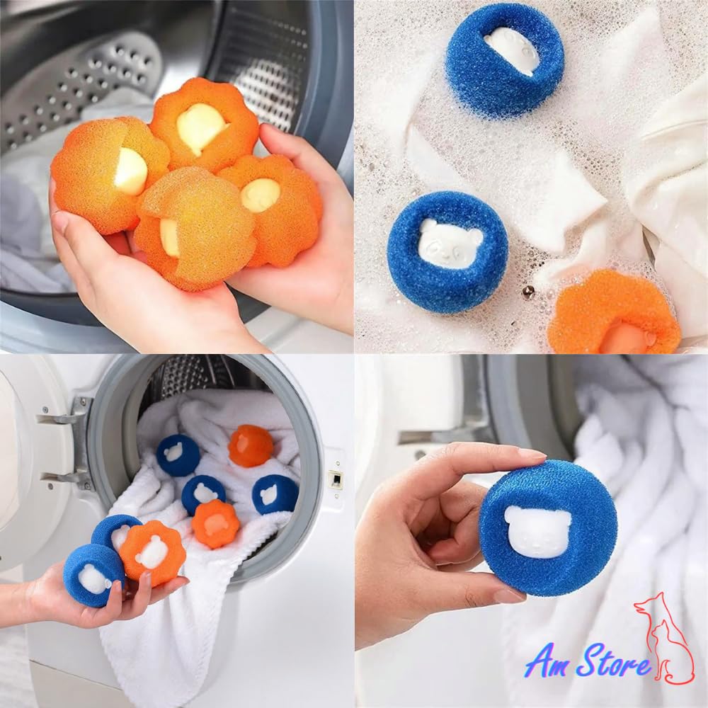 12 Palline Acchiappa Peli Per Lavatrice - Rimuove Peli Di Animali, Capelli E Pelucchi Dal Bucato