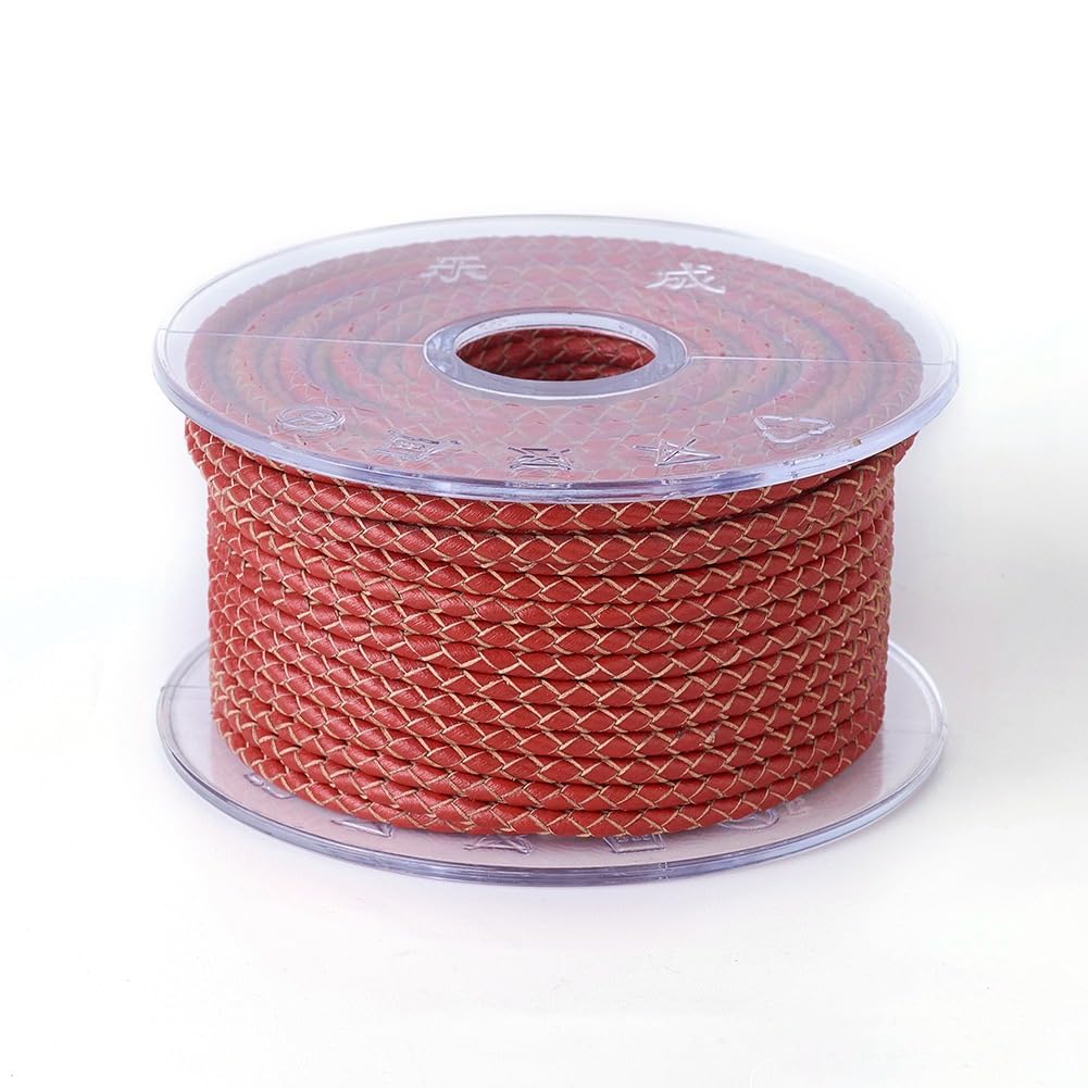 4 mm/5 mm/6 mm pleciony sznurek ze skóry bydlęcej biżuteria sznurek wielokolorowy opcje do naszyjnika bransoletki biżuterii DIY akcesoria do robienia biżuterii