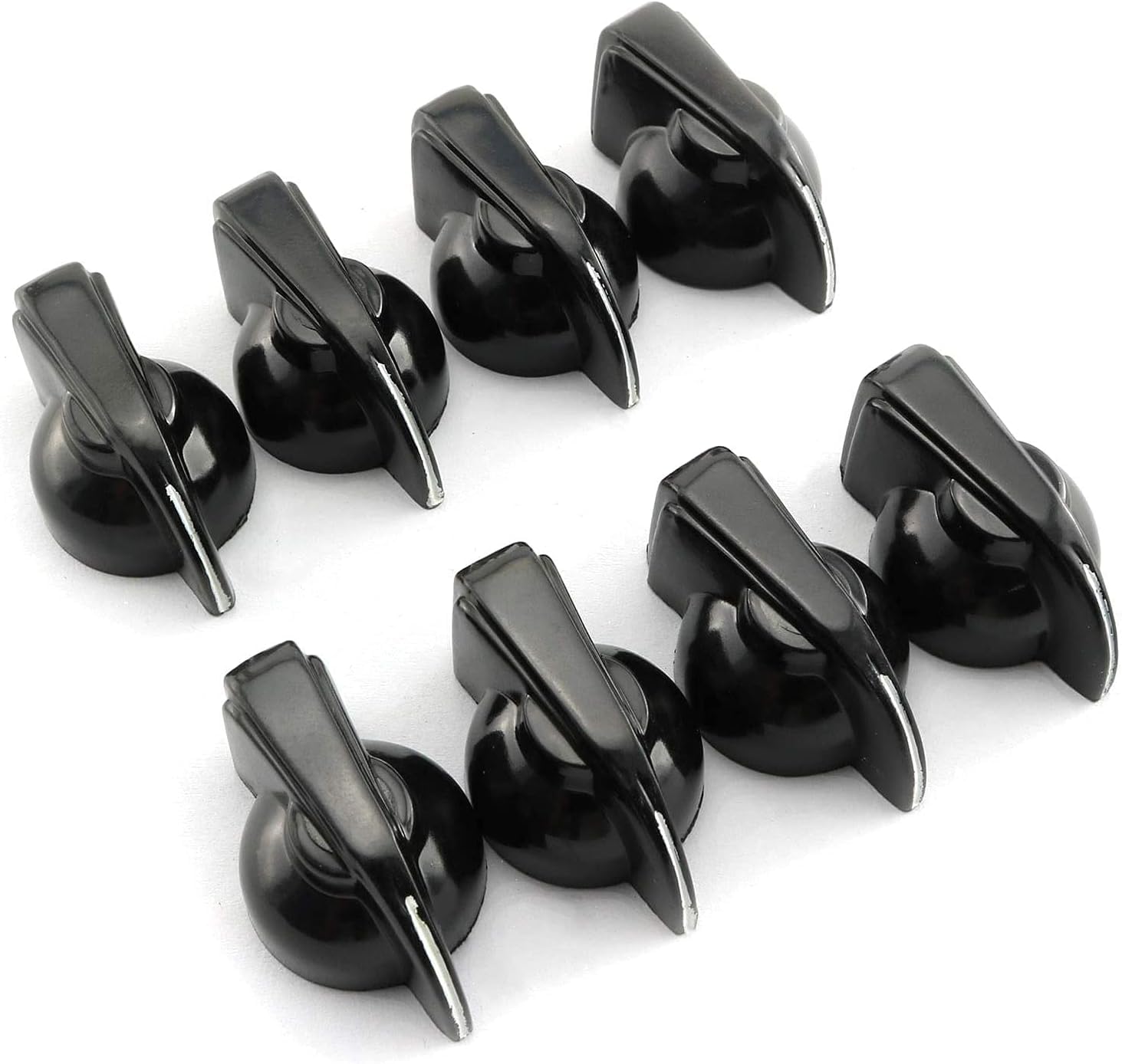 Chicken Head Knob 8PCS Black Vintage Guitar Amplifier Potentiometer Knob with Set Screw
