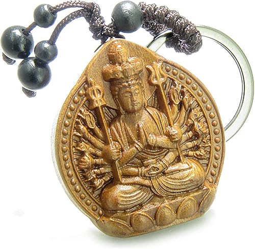 Miniatura 2 de Magic Human Llavero para la buena suerte y la fortuna - Llavero Kwan Yin Quan - Buda milagroso gracioso - Abalorios de la suerte de Feng Shui