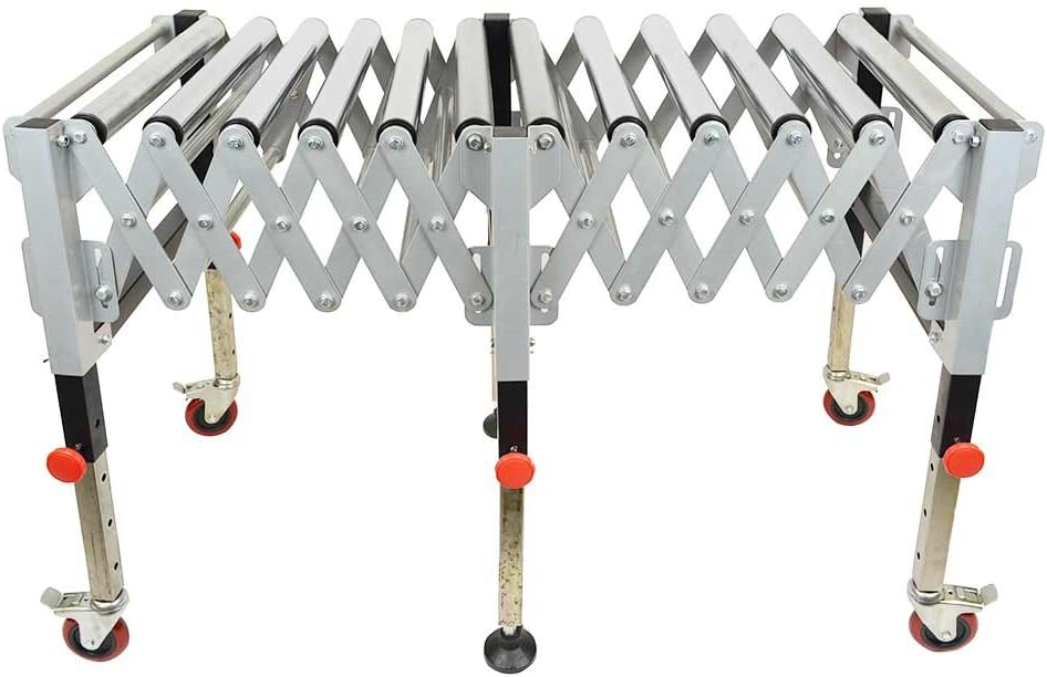 T1732L Flexible Gravity Roller Conveyor Height 940mm Roller Diameter 50mm