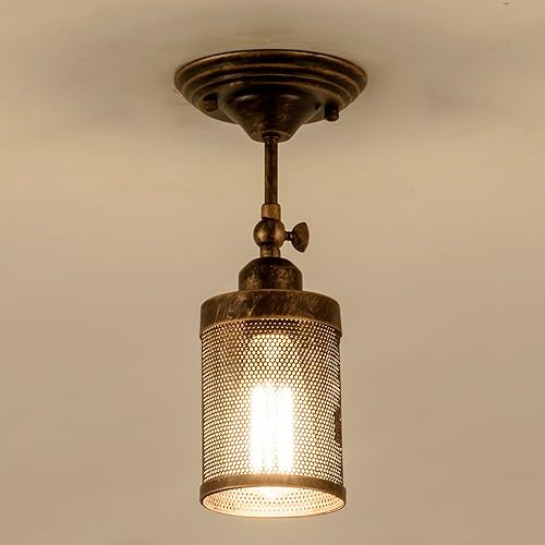 Miniatura 8 de Lámpara de pared industrial vintage, 2 unidades, accesorios rústicos estilo Edison, lámpara de pared LED retro de metal de una sola cabeza para