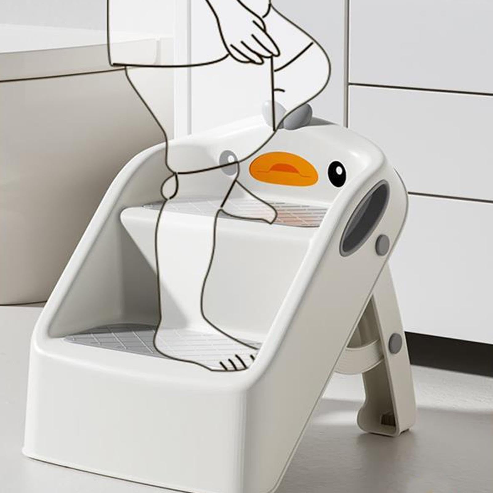 Escabeau Pliable, escabeau pour - Escabeau de Salle de Bain pour Tout-Petits Escabeau Pliant en 2 étapes - Escabeau de Toilette Portable pour Tout-Petits, escabeau pour, pour Cuisine et Salle