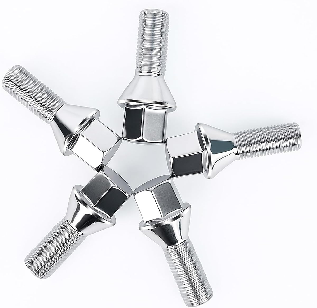 Pernos roscados M12x1,25 28 mm Reemplace los pernos de rueda 611-005 6511051aa | Para Jeep Compas Renegade Cherokee Fiat Chrysler 200 Dodge Dart Lug Bolts - Paquete de 5