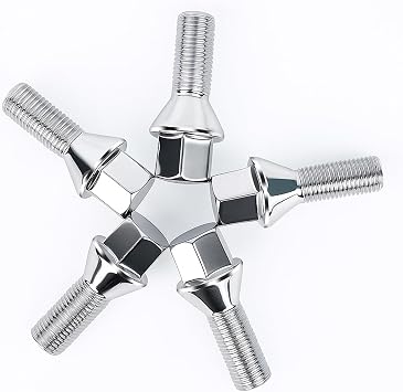 Upgraded Wheel Lug Bolts M12x1.25 28mm Replace# 611-005 Compatible for Jeep Jeep Compass Renegade Cherokee Fiat Chrysler 200 Dodge Dart Lug Nuts - 5 Pack