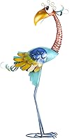 Tooarts Metal Toucan Garden Statue - 31.2" Standing Bird Sculpture for Outdoor Lawn, Patio, Backyard Decor & Gifts