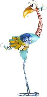 Tooarts Metal Toucan Garden Statue - 31.2" Standing Bird Sculpture for Outdoor Lawn, Patio, Backyard Decor & Gifts