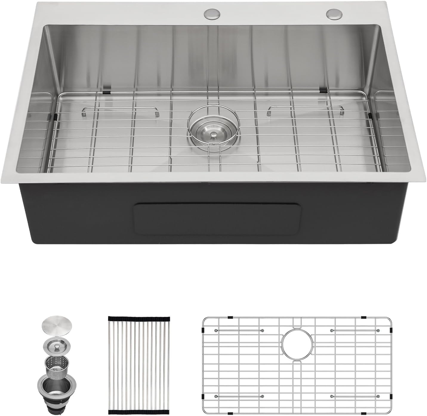 Kichae 30 Inch Drop In Kitchen Sink - Stainless Steel Kitchen Sinks ...