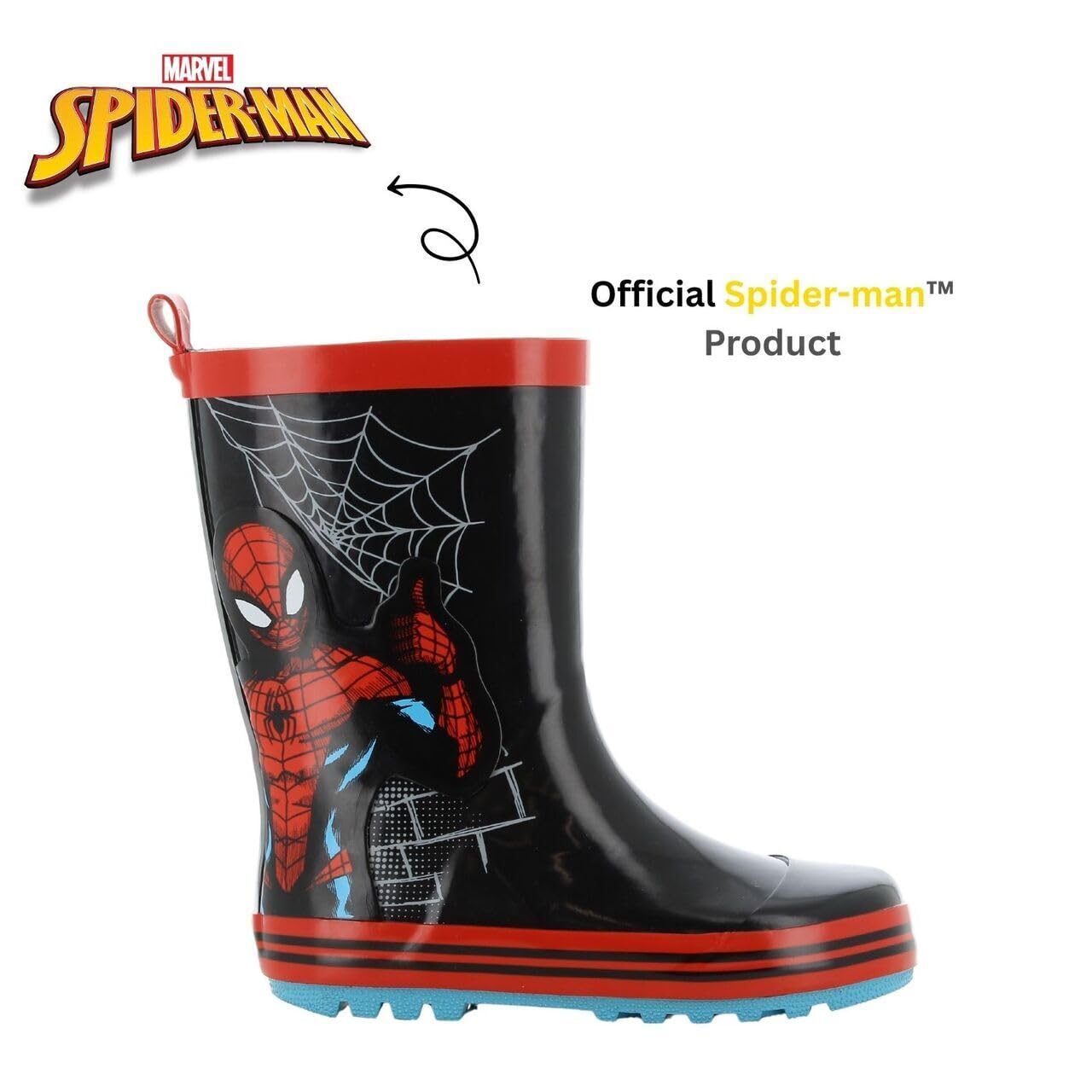 Leomil Spiderman Stivali Pioggia Bambino | Galosce Bambino, Perfette per le giornate umide, Marvel, Regalo di compleanno
