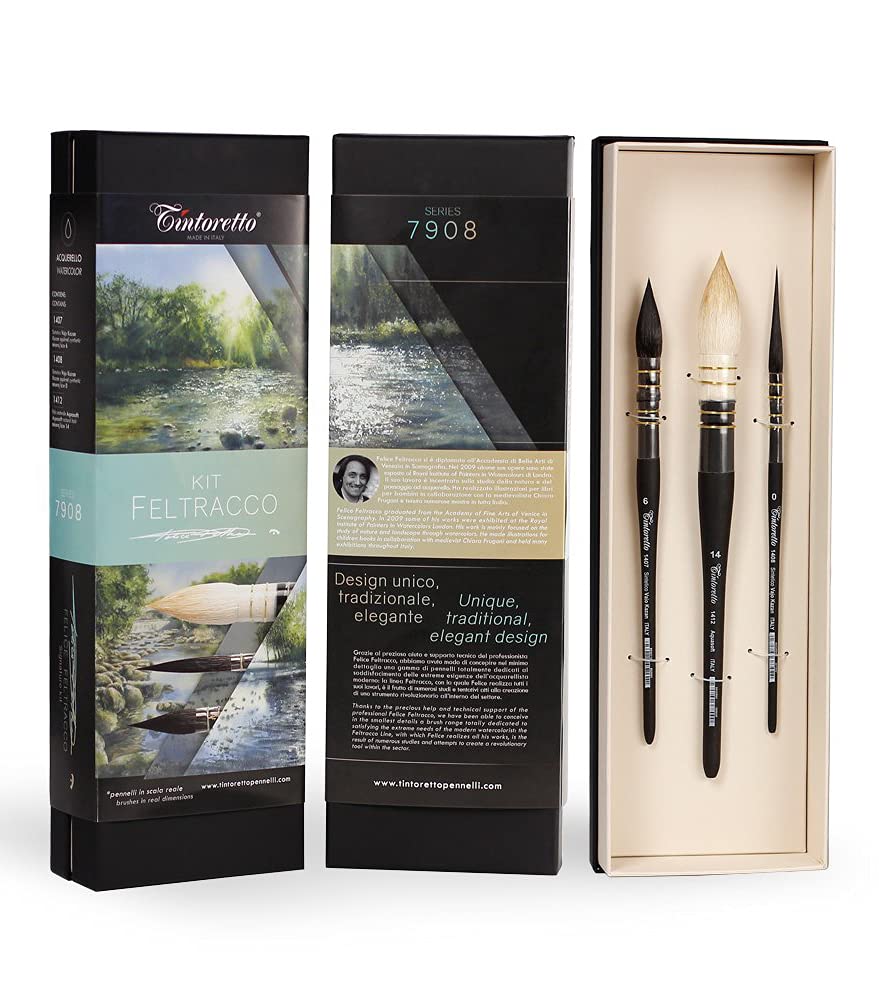 Tintoretto : Feltracco : Watercolour Brush : Series 7908 : Set of 3