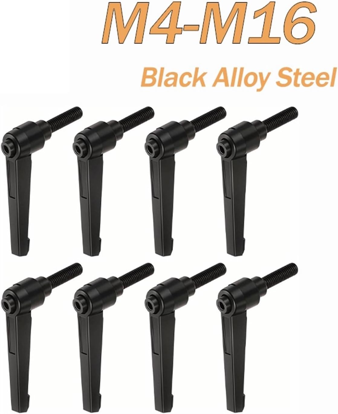 Adjustable Locking Handle 1pcs Alloy Steel Clamping Lever Machinery Adjustable Handle Locking External Male Thread Knob(M12x63mm)