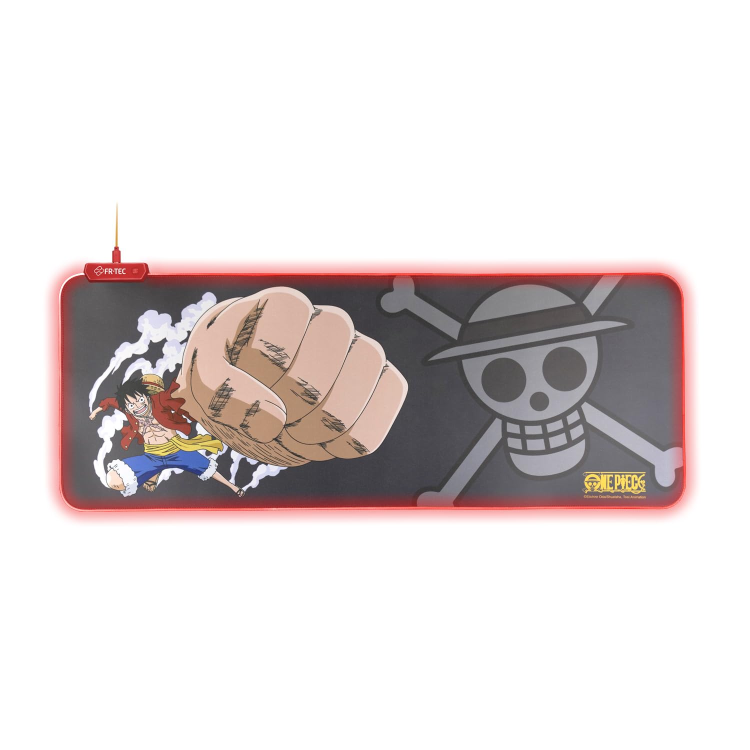 FRTEC – Alfombrilla XL One Piece, Gaming Mousepad para Ratón y Teclado, Superficie Suave y Antideslizante
