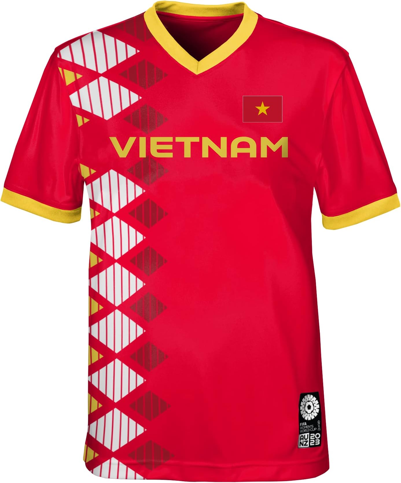 Unisex Official 2023 Fifa Women's Football World Cup Kids Team Shirt, Vietnam T-Shirt (pack of 1)