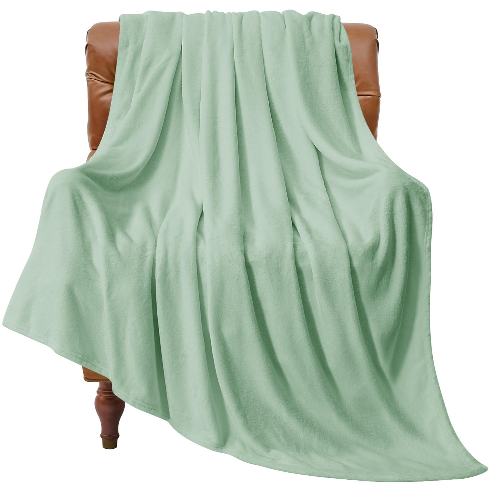 BEDELITE Fleece Blanket Twin Size Mint Green Throw Blankets for Couch &amp; Bed, 300GSM Luxury Plush Cozy Fuzzy Blanket 60x80 inches, Super Soft Warm Lightweight Throw Blanket for Travel Camping
