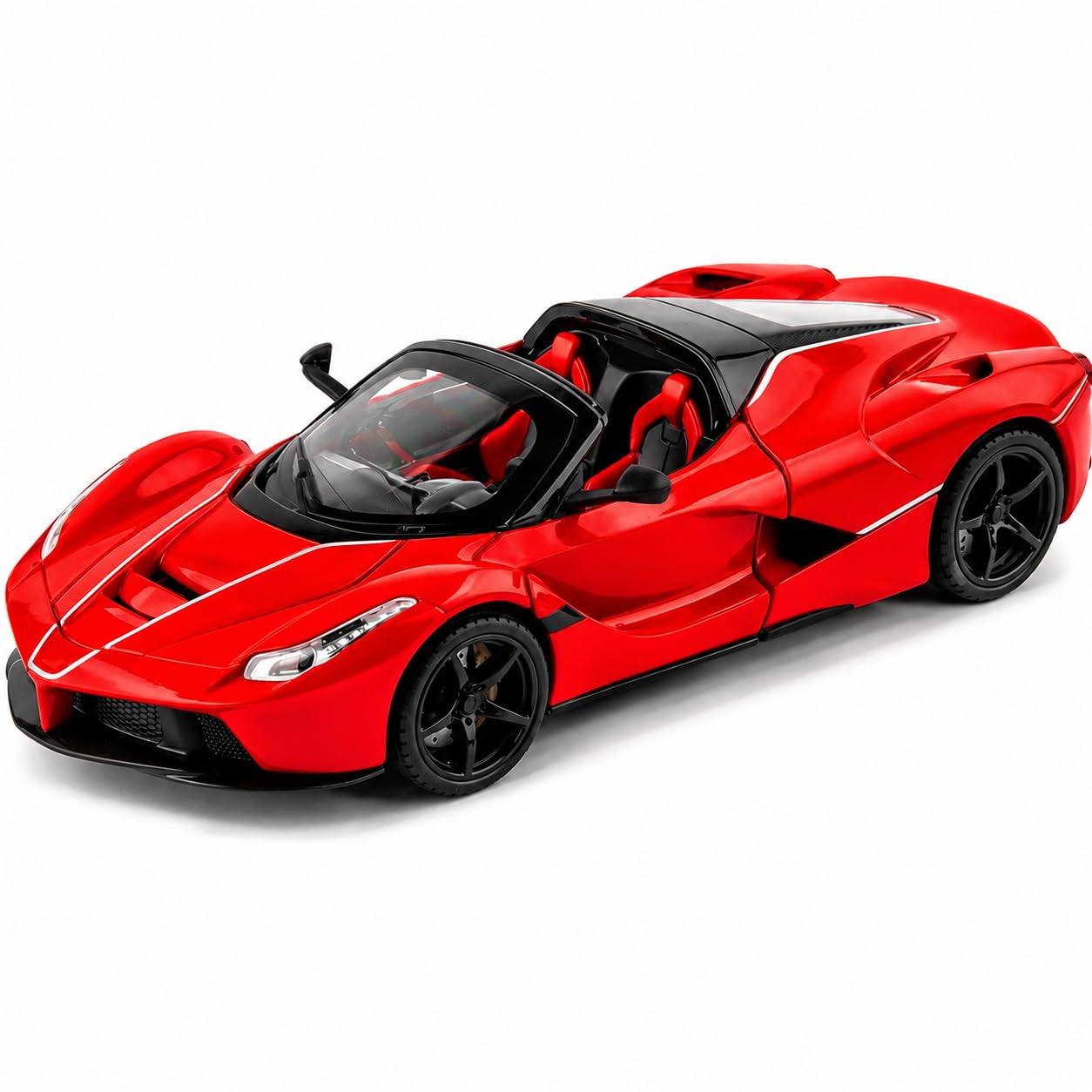 Ferrari LaFerrari Aperta Diecast Model Car 1:24 Scale – Premium Red Sports Car Toy with Open Doors, Detailed Interior, Pull Back Action, Luxury Collectible Cars Gift for Kids & Adults-image-23