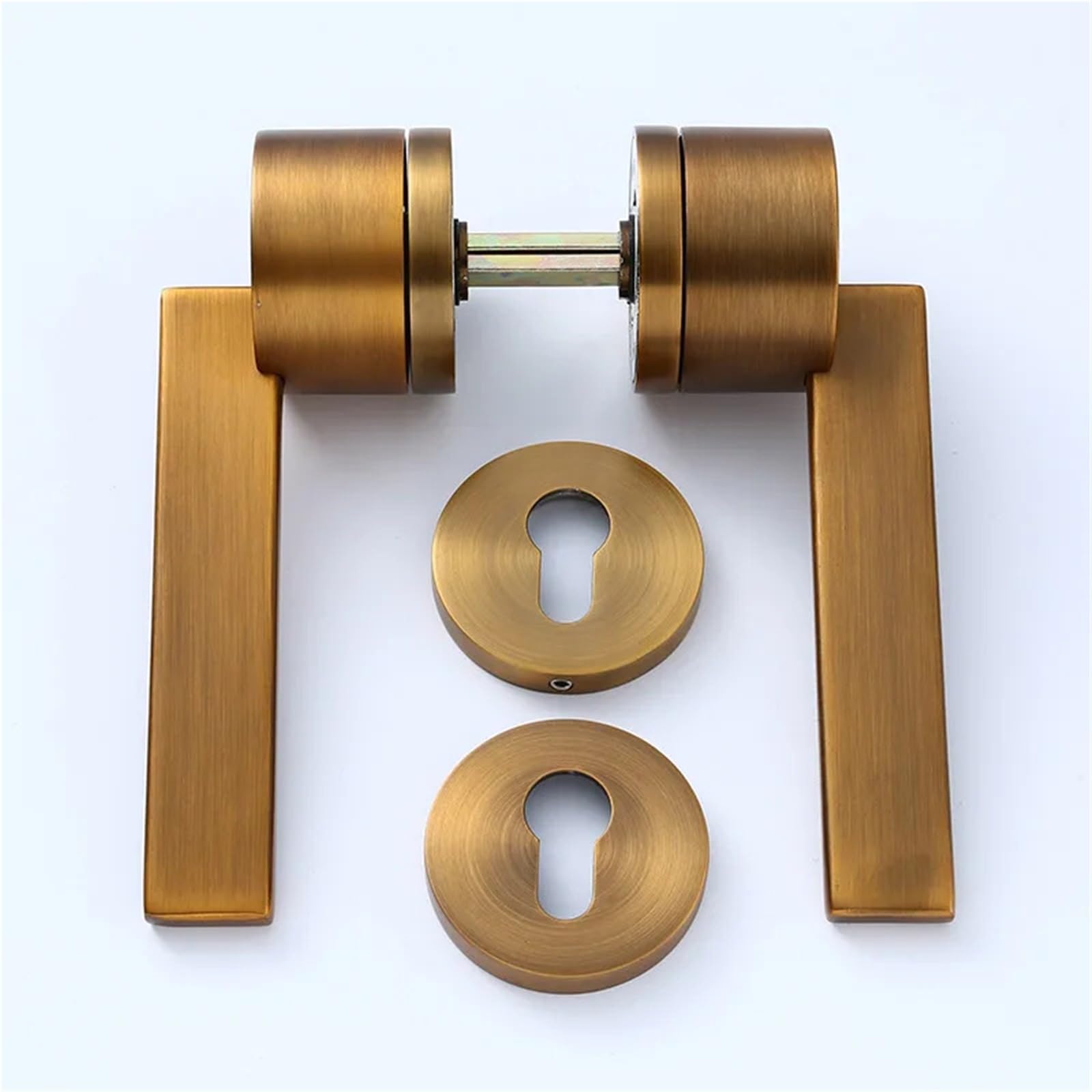 Jwvialel Yellow Zinc Alloy Home Interior Door Lock Split Silent Mechanical Handle 1Pcs(Yellow)