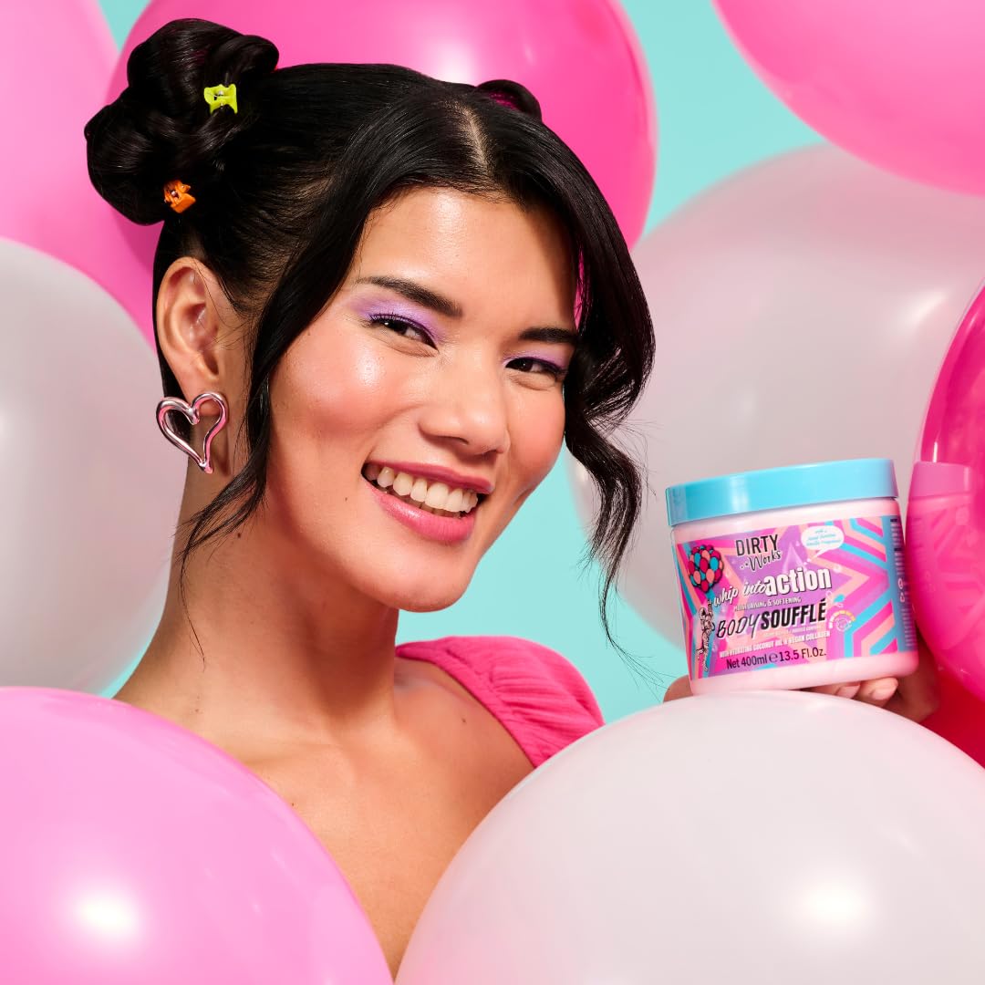 Dirty Works Whip Into Action Body Souffle 400ml, Lightweight, Ultra-Moisturizing Formula with Coconut Oil - Image 3