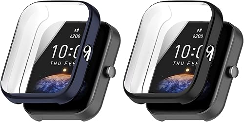 Miniatura 15 de Funda protectora de pantalla compatible con Amazfit Bip 3 Pro/Bip 3 Smart Watch Funda de TPU suave ultradelgado protector de pantalla para Amazfit