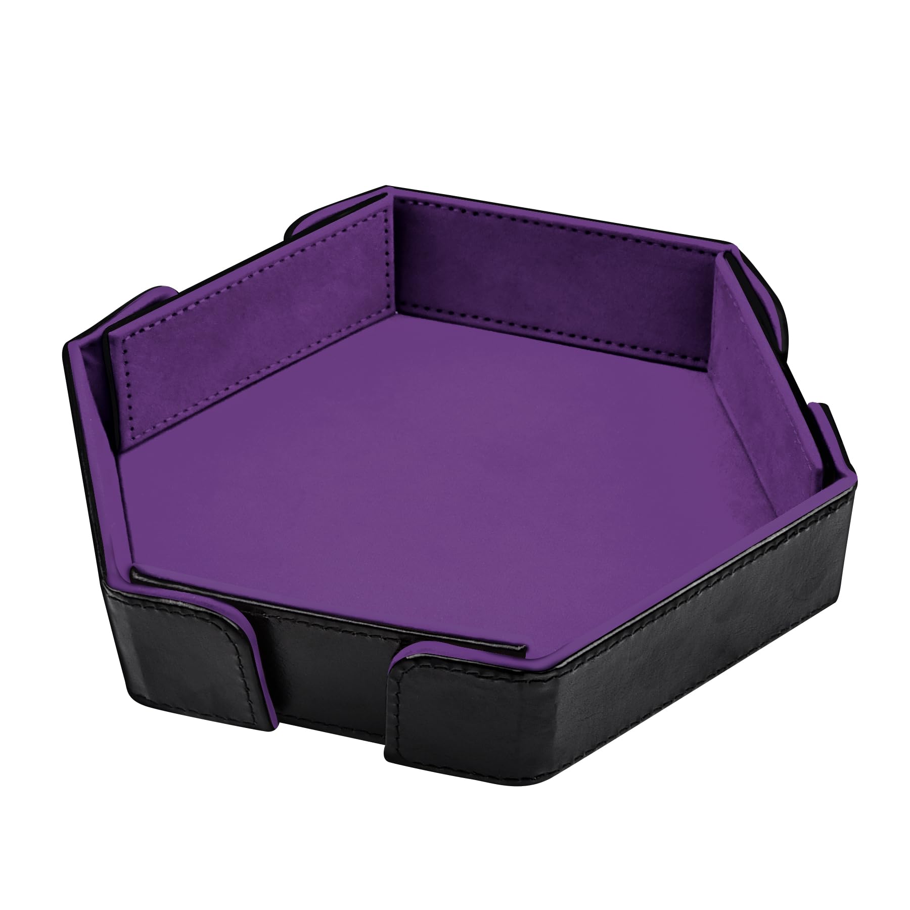 SIQUK Tavola per Dadi Magnetico Vassoio per Dadi Pieghevole Esagono Dice Tray, Viola