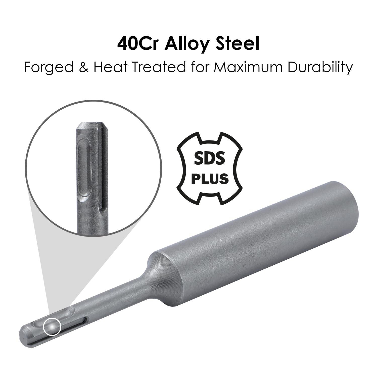 TOPWAY SDS Plus Ground Rod Driver 170 x diameter 19mm, 10mm Shank Diameter, for 3/4 Inch Ground Rods - Image 2