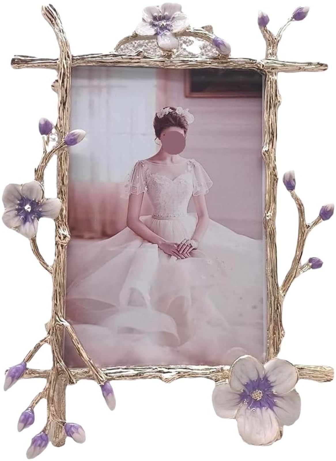 Metal Picture Frame, Metal Frame Home Decor Embellishment Photo Decoration Desktop Wall Mounted Multiple Sizes(6inches)