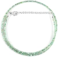 Vista 24 de Collar de choker de piedras preciosas naturales ZEMBIENCE, cuentas redondas facetas, joyería bañada en plata, cristales curativos, cumpleaños, hecha