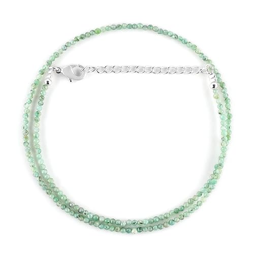 Miniatura 204 de Natural Moonstone Gemstones Choker Necklace, Faceted Rounds Beads, Silver Plated Jewelry, Healing Crystals, Birthday, Handamde, Minimalist, Women