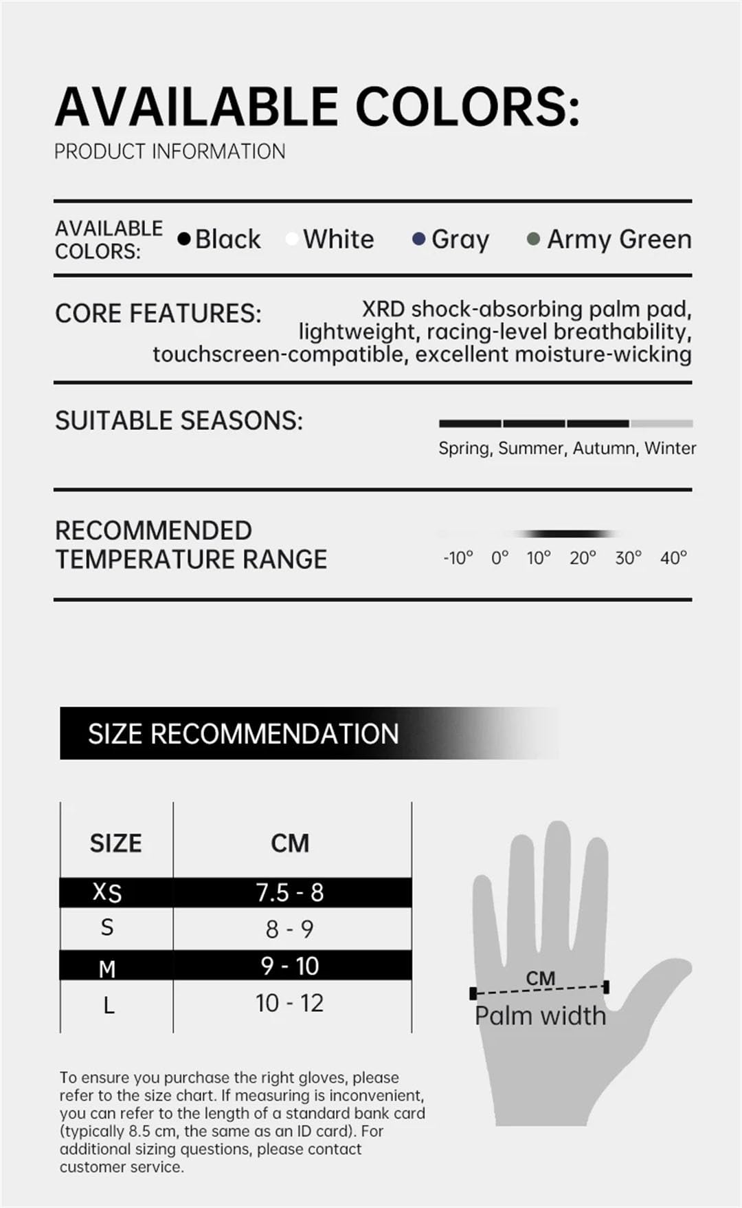 Męskie profesjonalne rękawiczki rowerowe sprężynowe do ekranu dotykowego Shock Gel Pad Full Finger Road Gloves