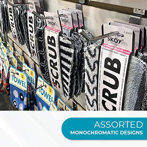 Skoy Scrub, Non-Scratching, Reusable Scrub For Kitchen And Household Use, Environmentally-Friendly, Dishwasher Safe, 2-Pack – Monochromatic Colors #TOP3