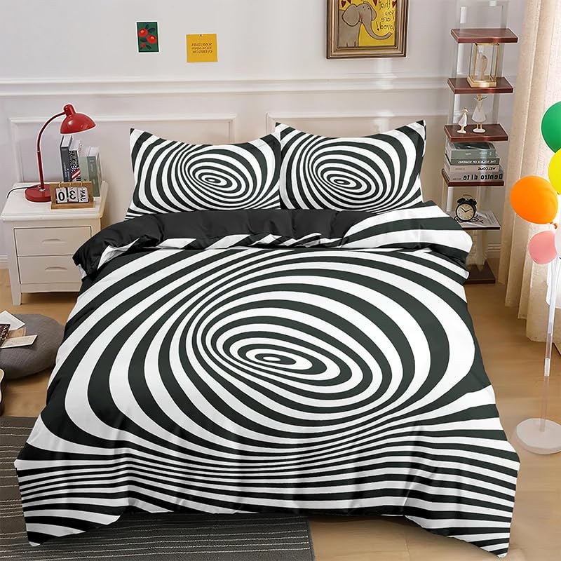 Housse de couette 140x200 zèbre lit 1 personne respirante