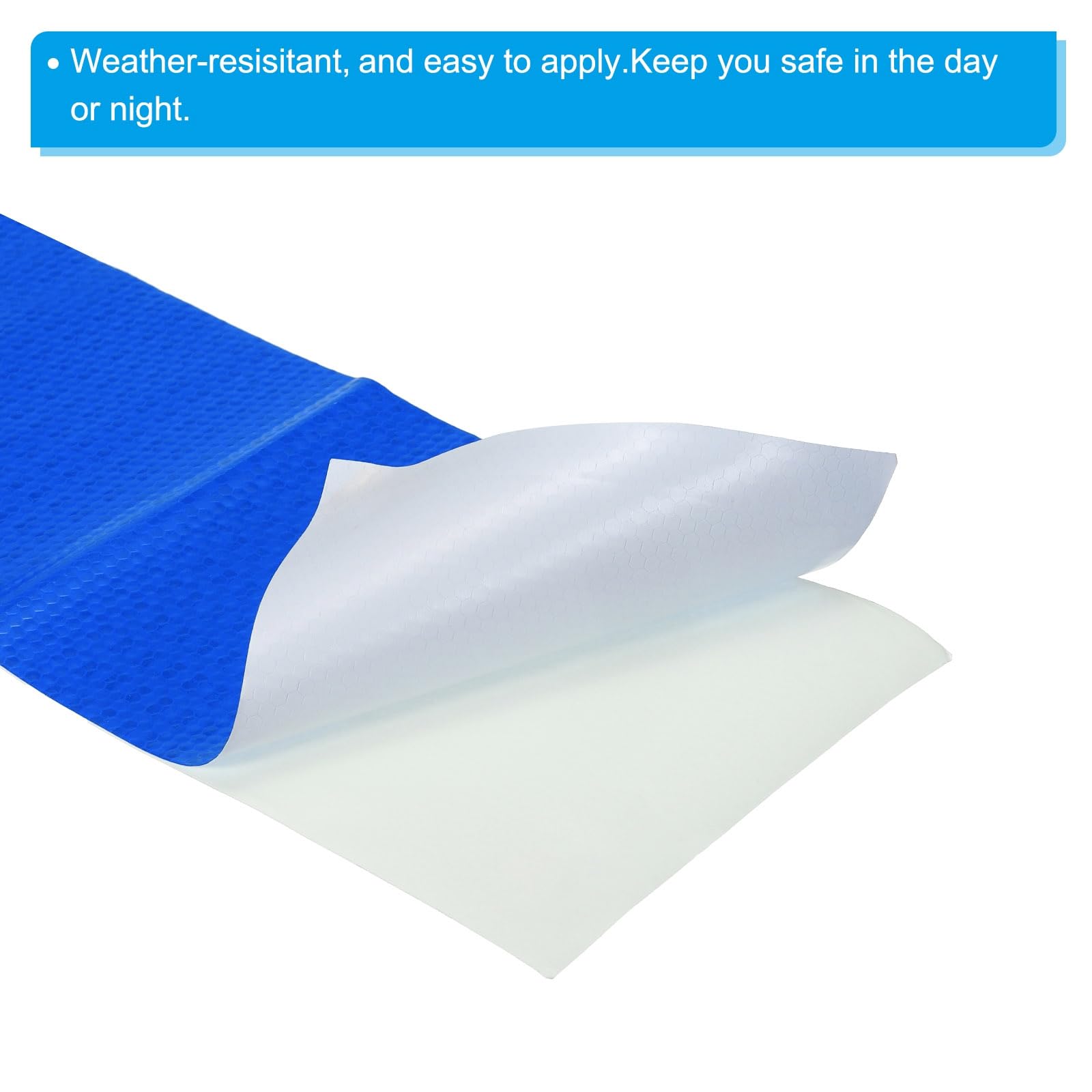 PATIKIL Réfléchissant Ruban Adhésif 6" x 33 FT pour Voitures Camions Bleu | Imperméable Adhésif Haute Visibilité Avertissement Sécurité Bande Externe Accessoires Bien Visible