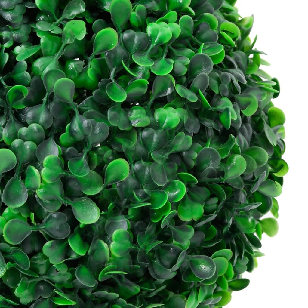 Bosso artificiale a forma di sfera, verde, 90 cm, con vaso in polietilene, in legno di eucalipto, pianta decorativa per soggiorno, ufficio, davanzale, decorazione da tavolo