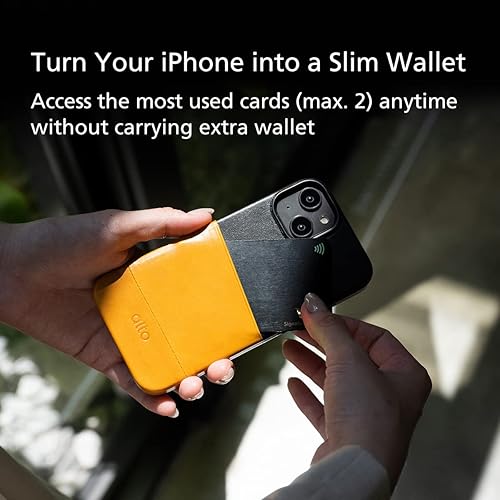 Miniatura 5 de alto Anello - Funda de piel cruzada diseñada para iPhone 14, funda protectora contra caídas de piel italiana con correa de cordón desmontable