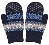Mealah Women Winter Warm Mittens - Fashionable Stretchy Knit Gloves Cold Weather Soft Faux Rabbit Fur Mittens