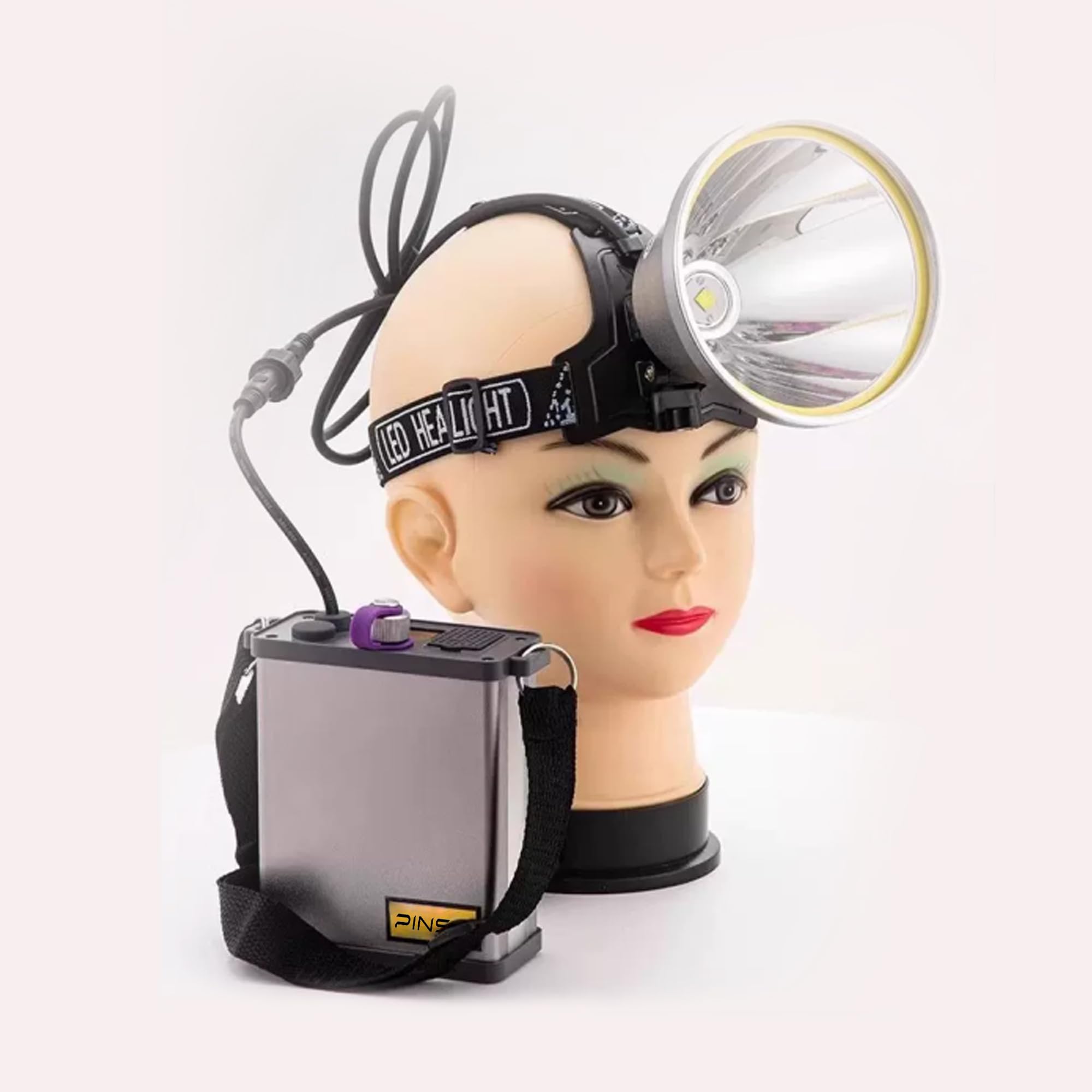 PINSAI High Power Coon Hunting Lights, Motion Sensor Mining LED Headlamp for Hunters, Super Bright High Lumens Rechargeable Headlight, Waterproof Head Spotlight Torch for Fishing Camping