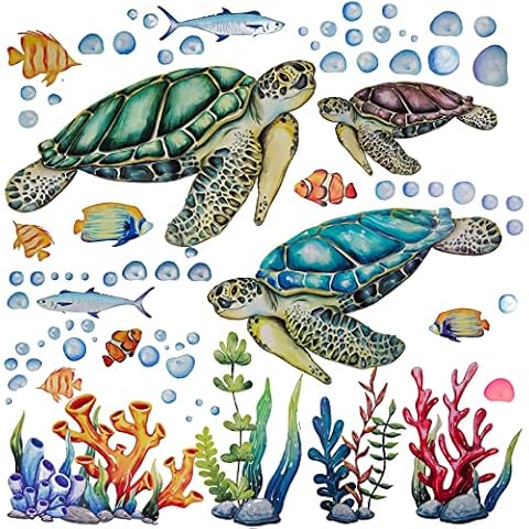 Autocollants Muraux Tortues de Mer AIBAOBAO Cover