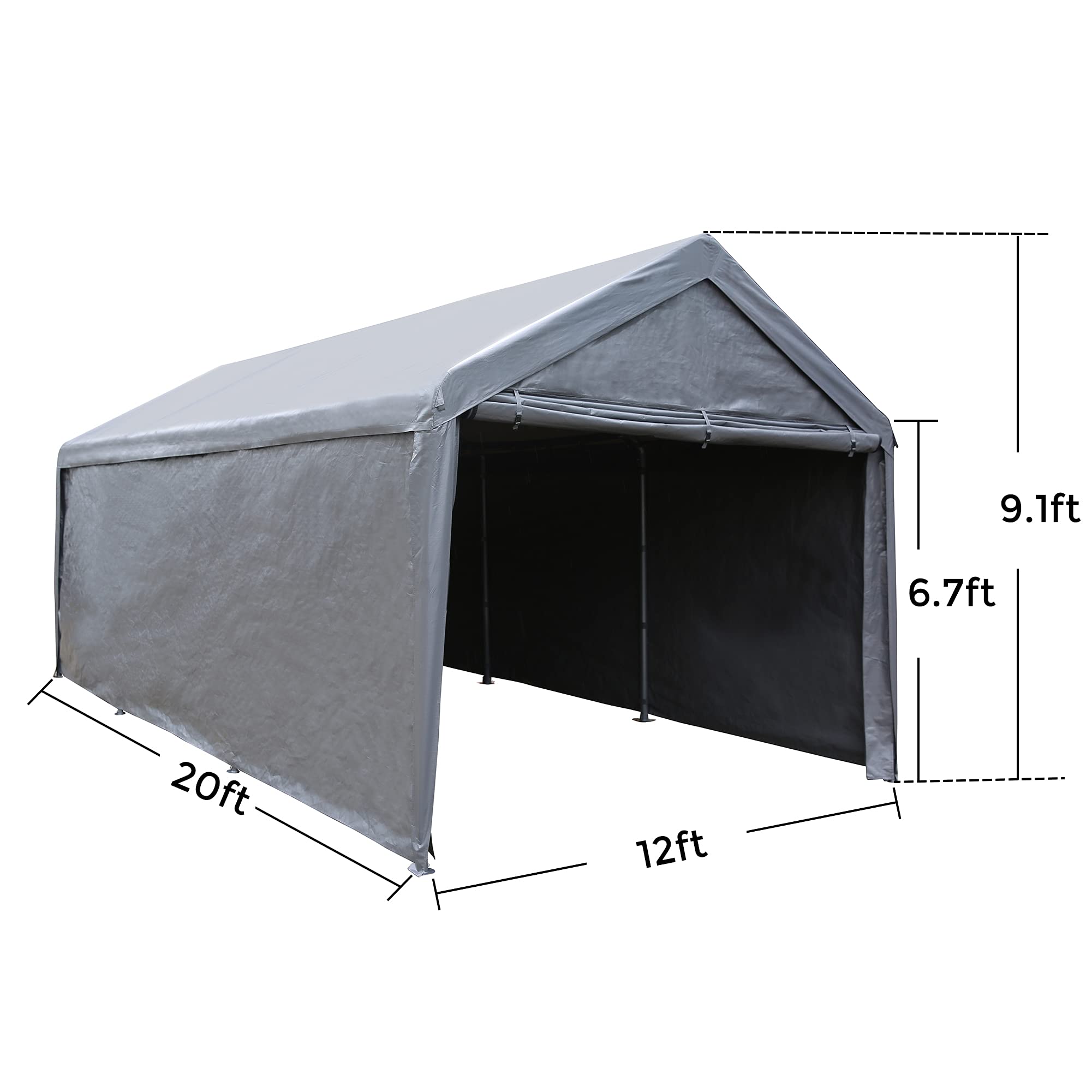 Buy Abba Patio 12 x 20 ft Carport Heavy Duty Carport with Removable