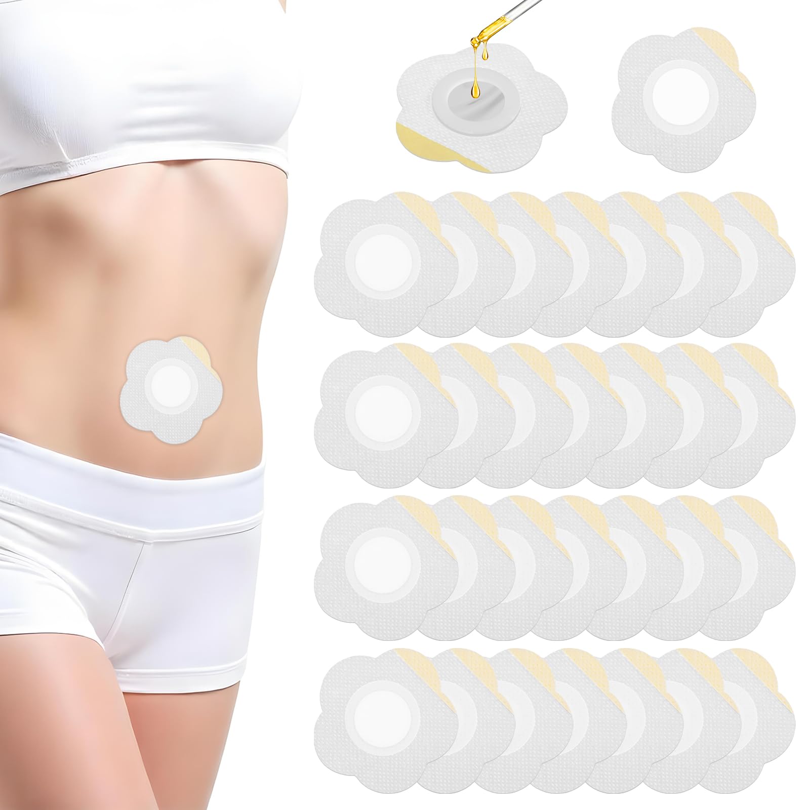 Qianyu 30 Pcs Disposable Castor Oil Pack Wrap Belly Button - maternity | Mubboo
