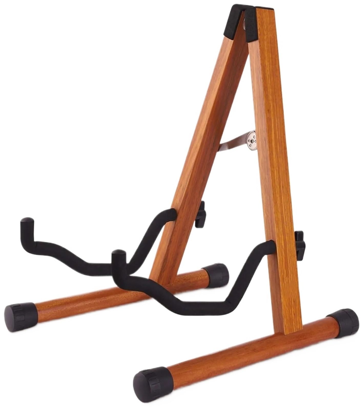 GCYEIDMA Guitar Stand Wood Wooden Guitar Stand, Folding A- Frame Floor , Adjustable Easy To Assemble For Bass, Cello(Dark Wood)