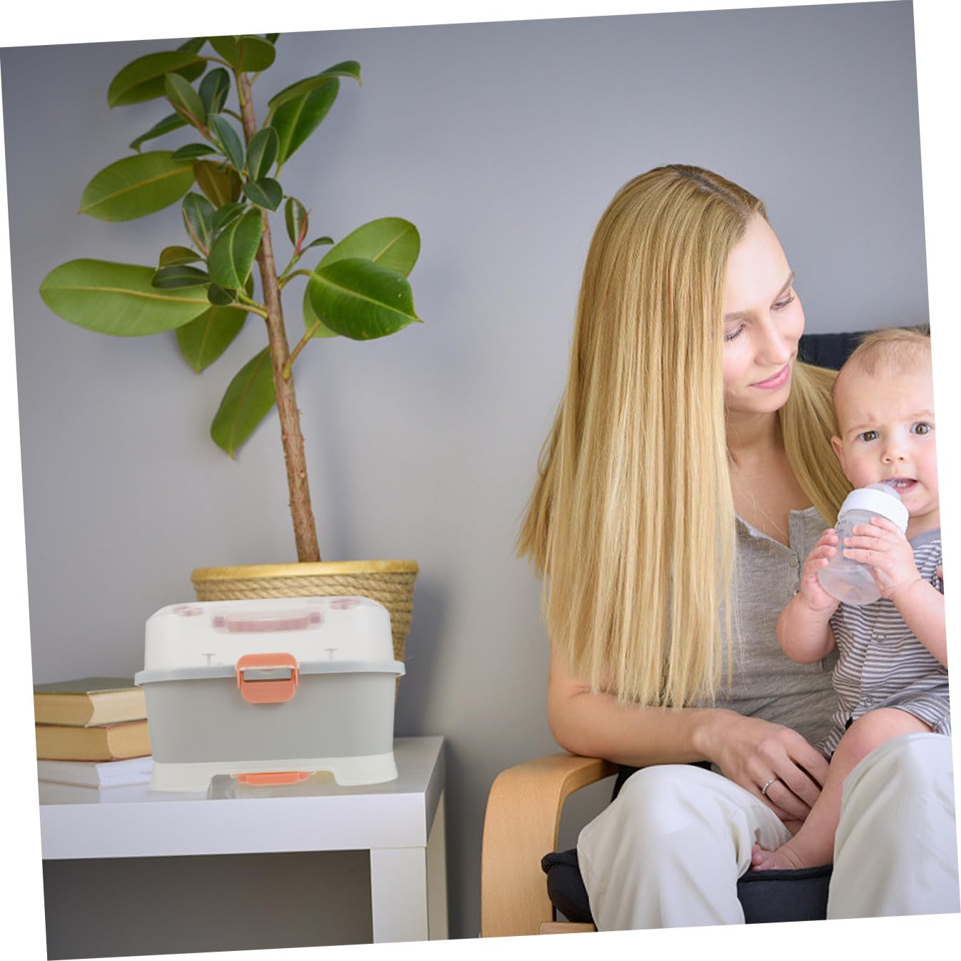 Aufbewahrungsbox Große Babyflaschen Tragbar Pp aus für Reisen | Leicht zu Reinigen, Große Kapazität, für Zuhause und Unterwegs, für Schnuller Geeignet
