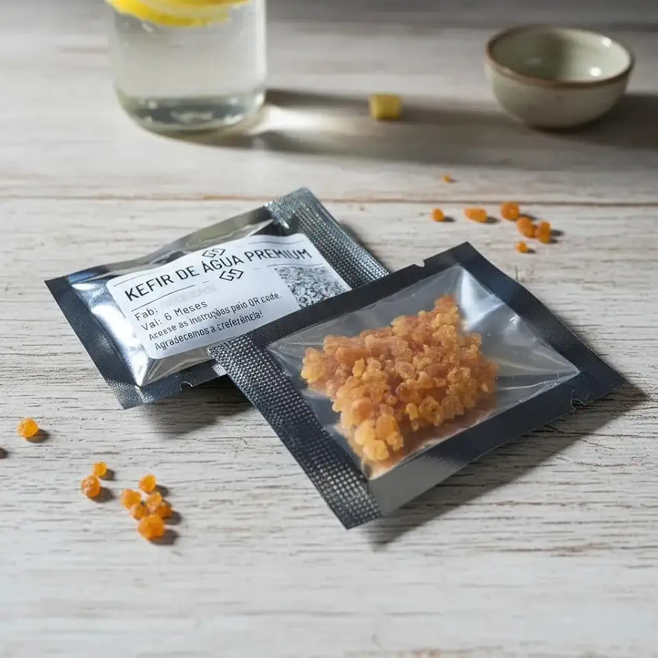 Kit com 2 Sachês de Kefir De Água Liofilizado Premium 10g/uni Probióticos Premium